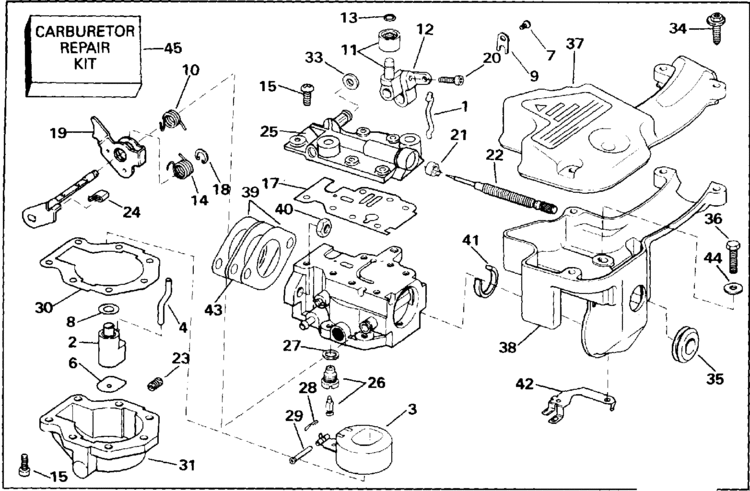 1977 johnson 15 hp carburetor